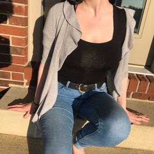 Gray cardigan